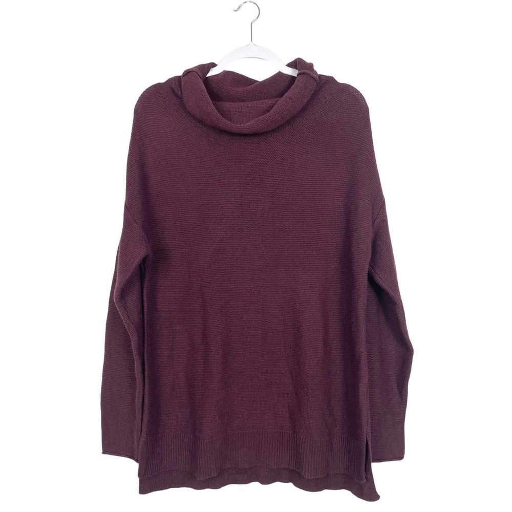 Old Navy Chunky Cowl Neck Purple Knit Sweater Large Casual Minimalist Cozy